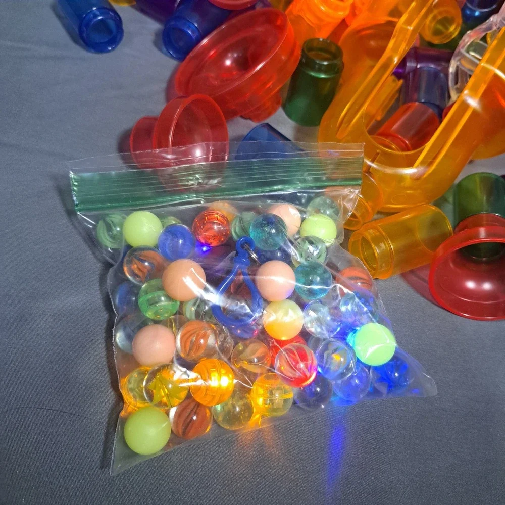 Marble Genius Marble Run Translucent Glow Building Toy STEM Fun Kids 190+ Pieces